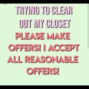 All reasonable offers welcome!!!